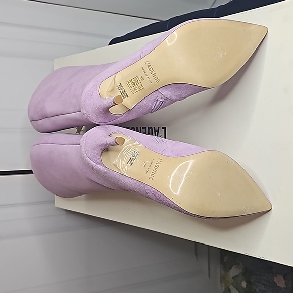 NIB. L'AGENCE Lena Knee High Boot in Lavender Suede - Picture 11 of 15